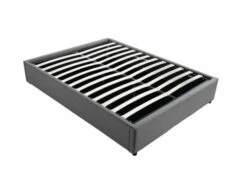 Lit Coffre Avec Sommier Relevable En Tissu Gris Foncé 140x190 -Doublures De Lit Soldes 2024 lit coffre avec sommier relevable en tissu gris fonce 140x190 4