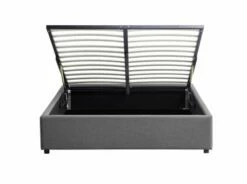Lit Coffre Avec Sommier Relevable En Tissu Gris Foncé 160x200 -Doublures De Lit Soldes 2024 lit coffre avec sommier relevable en tissu gris fonce 160x200 5