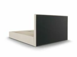 Lit Coffre Avec Tête De Lit 180x200 Cm En Tissu Structuré Beige -Doublures De Lit Soldes 2024 lit coffre avec tete de lit 180x200 cm en tissu structure beige 4