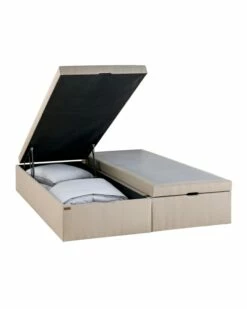 Lit Coffre Bibloc En Lin 2x90cmx200cm