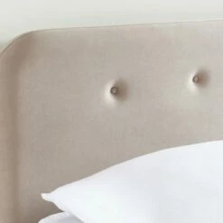 Lit Coffre Capitonné En Velours 160x200cm Beige -Doublures De Lit Soldes 2024 lit coffre capitonne en velours 160x200cm beige 5