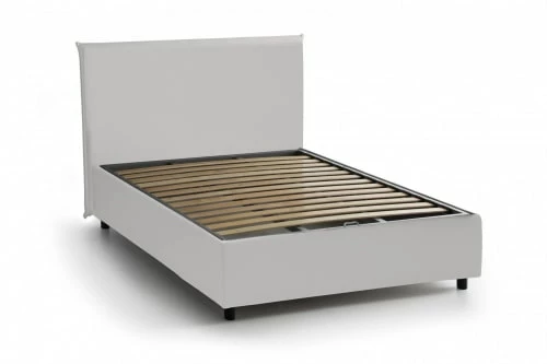 Lit Coffre Cm 140x190 En éco-cuir Blanc 1 Lit Coffre Cm 140x190 En éco-cuir Blanc