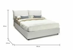 Lit Coffre Cm 140x200 En éco-cuir Blanc -Doublures De Lit Soldes 2024 lit coffre cm 140x200 en eco cuir blanc 2