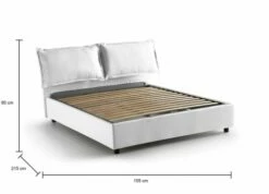 Lit Coffre Cm 140x200 En Tissu Blanc -Doublures De Lit Soldes 2024 lit coffre cm 140x200 en tissu blanc 2
