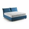 Lit Coffre Cm 140x200 En Tissu Bleu