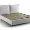 Lit Coffre Cm 160x200 En Tissu Blanc