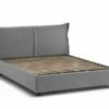 Lit Coffre Cm 160x200 En Tissu Gris