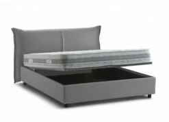 Lit Coffre Cm 160x200 En Tissu Gris -Doublures De Lit Soldes 2024 lit coffre cm 160x200 en tissu gris 2