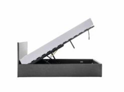 Lit Coffre En Tissu Gris Foncé Avec Sommier à Lattes 140x190 -Doublures De Lit Soldes 2024 lit coffre en tissu gris fonce avec sommier a lattes 140x190 6