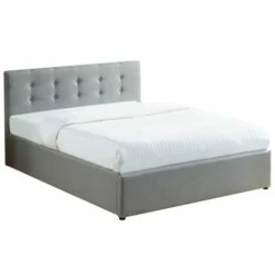 Lit Coffre Gris Clair 140x190 Avec Sommier Et Tête De Lit -Doublures De Lit Soldes 2024 lit coffre gris clair 140x190 avec sommier et tete de lit 2