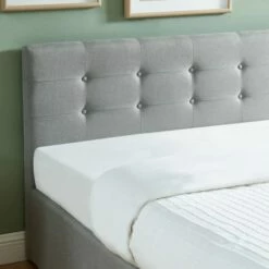 Lit Coffre Gris Clair 140x190 Avec Sommier Et Tête De Lit -Doublures De Lit Soldes 2024 lit coffre gris clair 140x190 avec sommier et tete de lit 5