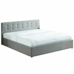 Lit Coffre Gris Clair 180x200 Avec Sommier Et Tête De Lit -Doublures De Lit Soldes 2024 lit coffre gris clair 180x200 avec sommier et tete de lit 2