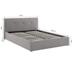 Lit Coffre Tissu Gris Chiné 140x190 Sommier Inclus -Doublures De Lit Soldes 2024 lit coffre tissu gris chine 140x190 sommier inclus