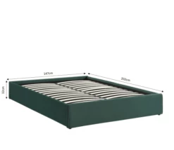 Lit Coffre Velours Vert Forêt 140x190 Sommier Inclus -Doublures De Lit Soldes 2024 lit coffre velours vert foret 140x190 sommier inclus