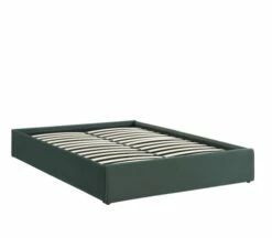 Lit Coffre Velours Vert Forêt 160x200 Sommier Inclus -Doublures De Lit Soldes 2024 lit coffre velours vert foret 160x200 sommier inclus 4