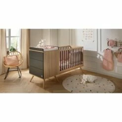 Lit Combiné évolutif 103x181x68cm Gris -Doublures De Lit Soldes 2024 lit combine evolutif 103x181x68cm gris 2