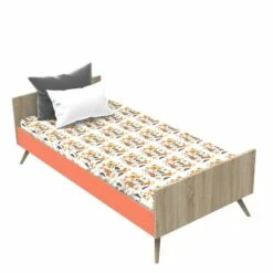 Lit Combiné évolutif 103x181x68cm Orange -Doublures De Lit Soldes 2024 lit combine evolutif 103x181x68cm orange 1