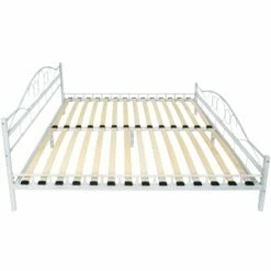 Lit Design Romantique Avec Sommier 200 X 180 Cm Blanc/blanc -Doublures De Lit Soldes 2024 lit design romantique avec sommier 200 x 180 cm blanc blanc 3