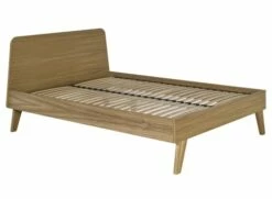 Lit Double 140x200 Cm En Chêne -Doublures De Lit Soldes 2024 lit double 140x200 cm en chene 2