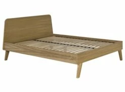 Lit Double 160x200 Cm En Chêne -Doublures De Lit Soldes 2024 lit double 160x200 cm en chene 2