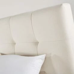 Lit Double Capitonné Ivoire Avec Rangements, Couchage 180x200 -Doublures De Lit Soldes 2024 lit double capitonne ivoire avec rangements couchage 180x200 1000 6 39 199586 3