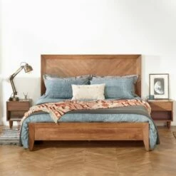 Lit Double En Bois Massif Et Sommier 160 Cm Bois Teinté Ciré Foncé -Doublures De Lit Soldes 2024 lit double en bois massif et sommier 160 cm bois teinte cire fonce 2