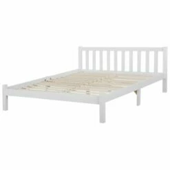 Lit Double En Bois Solide Blanc 180x200 -Doublures De Lit Soldes 2024 lit double en bois solide blanc 180x200 5