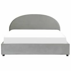 Lit Double En Velours Gris 180x200 -Doublures De Lit Soldes 2024 lit double en velours gris 180x200 4