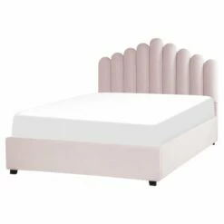 Lit Double En Velours Rose 160x200 -Doublures De Lit Soldes 2024 lit double en velours rose 160x200 3