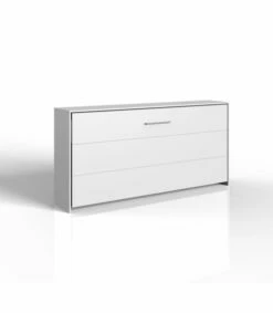 Lit Escamotable 90x200 Avec Aménagement De Lit - L212 Cm - Blanc -Doublures De Lit Soldes 2024 lit escamotable 90x200 avec amenagement de lit l212 cm blanc 2
