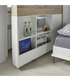 Lit Escamotable 90x200 Avec Aménagement De Lit - L212 Cm - Blanc -Doublures De Lit Soldes 2024 lit escamotable 90x200 avec amenagement de lit l212 cm blanc 4