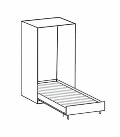 Lit Escamotable Vertical 90x200 - L102 Cm - Marron -Doublures De Lit Soldes 2024 lit escamotable vertical 90x200 l102 cm marron 3