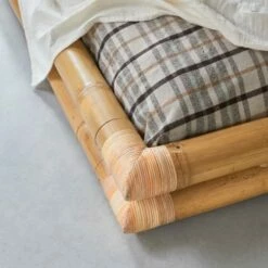 Lit Futon En Bambou 160x200 Cm -Doublures De Lit Soldes 2024 lit futon en bambou 160x200 cm 3