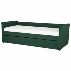 Lit Gigogne En Tissu Vert Foncé 80 X 200 Cm -Doublures De Lit Soldes 2024 lit gigogne en tissu vert fonce 80 x 200 cm 2