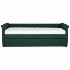 Lit Gigogne En Tissu Vert Foncé 80 X 200 Cm -Doublures De Lit Soldes 2024 lit gigogne en tissu vert fonce 80 x 200 cm 3