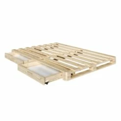 Lit Palette 140x200 Cm Bois Massif -Doublures De Lit Soldes 2024 lit palette 140x200 cm bois massif 3