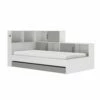 Lit Rangement 90x200 Effet Bois Gris