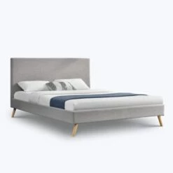 Lit Scandinave Gris-140 X 190 (cm) -Doublures De Lit Soldes 2024 lit scandinave gris 140 x 190 cm 2