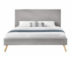 Lit Scandinave Gris-140 X 190 (cm)