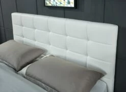 Lit Simili Blanc 160x200 Sommier Inclus -Doublures De Lit Soldes 2024 lit simili blanc 160x200 sommier inclus 2