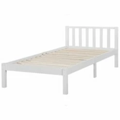 Lit Simple En Bois Solide Blanc 90x200 -Doublures De Lit Soldes 2024 lit simple en bois solide blanc 90x200 5