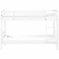 Lit Superposé En Bois De Pin Blanc 90 X 200 Cm -Doublures De Lit Soldes 2024 lit superpose en bois de pin blanc 90 x 200 cm 4