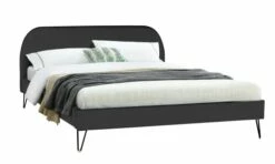Lit Velours Noir 160 X 200 Cm -Doublures De Lit Soldes 2024 lit velours noir 160 x 200 cm 3