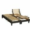 Lot 2 Sommiers Relaxation Electrique Anthracite 2x90x200