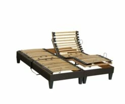 Lot 2 Sommiers Relaxation Electrique Anthracite 2x90x200