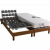Lot 2 Sommiers Relaxation Electrique Reglage Fermete Lombaire 2x80x200