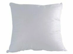 Oreiller Carré Aspect Gaufré Polyester Blanc 65 X 65