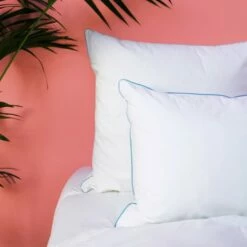 Oreiller MEDIUM Fibre Ergonomique - Coton Bio 60x60 Cm -Doublures De Lit Soldes 2024 oreiller medium fibre ergonomique coton bio 60x60 cm 4