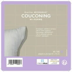 Oreiller Synthétique Mi-ferme 45x65 Cm -Doublures De Lit Soldes 2024 oreiller synthetique mi ferme 45x65 cm 3