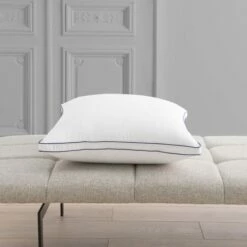 Oreiller TRIANON - 50% Duvet De Canard Blanc - Medium 65x65 Cm -Doublures De Lit Soldes 2024 oreiller trianon 50 duvet de canard blanc medium 65x65 cm 4
